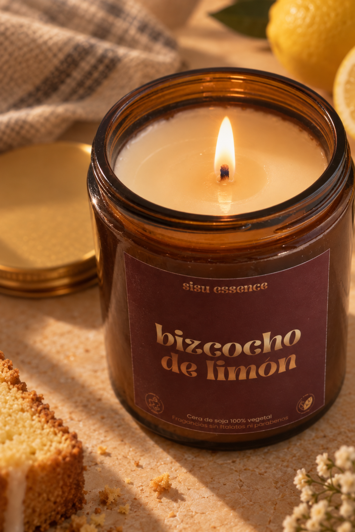 Vela de Bizcocho de Limón