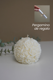 Vela jardín de rosas