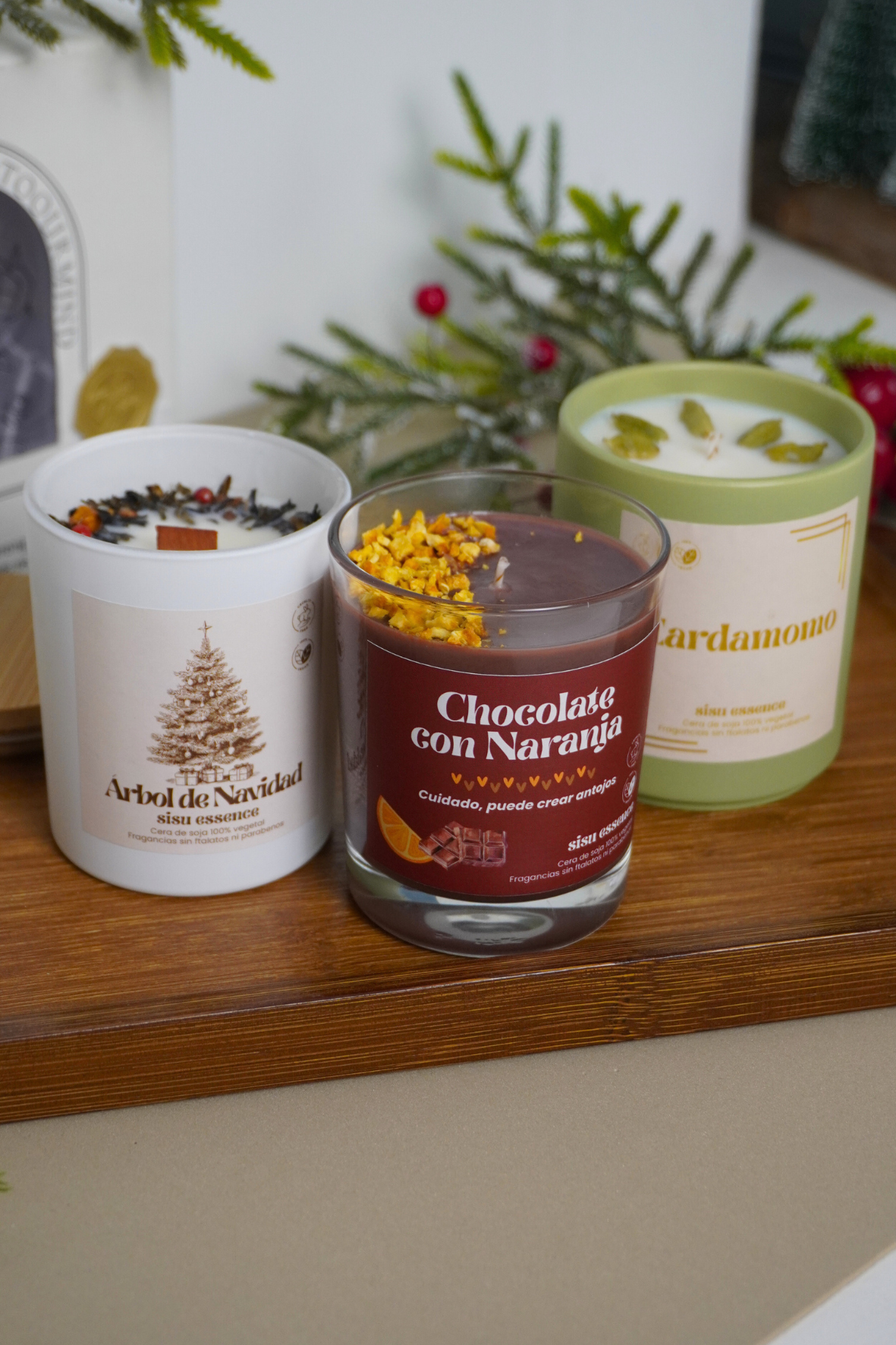 Pack 3 velas de Navidad
