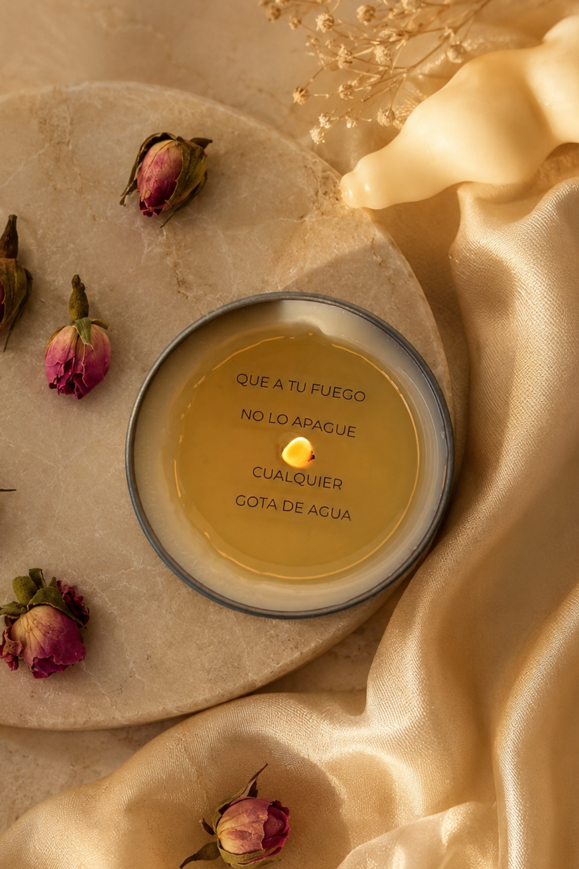 Vela con mensaje y aroma personalizado