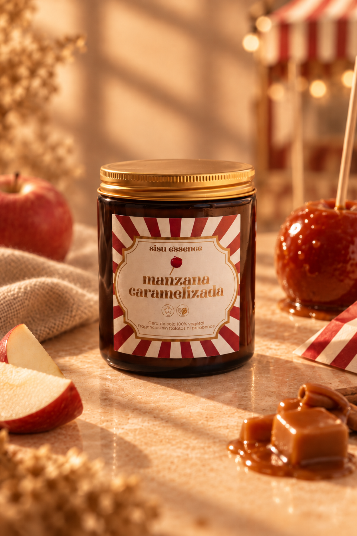 Vela de Manzana Caramelizada