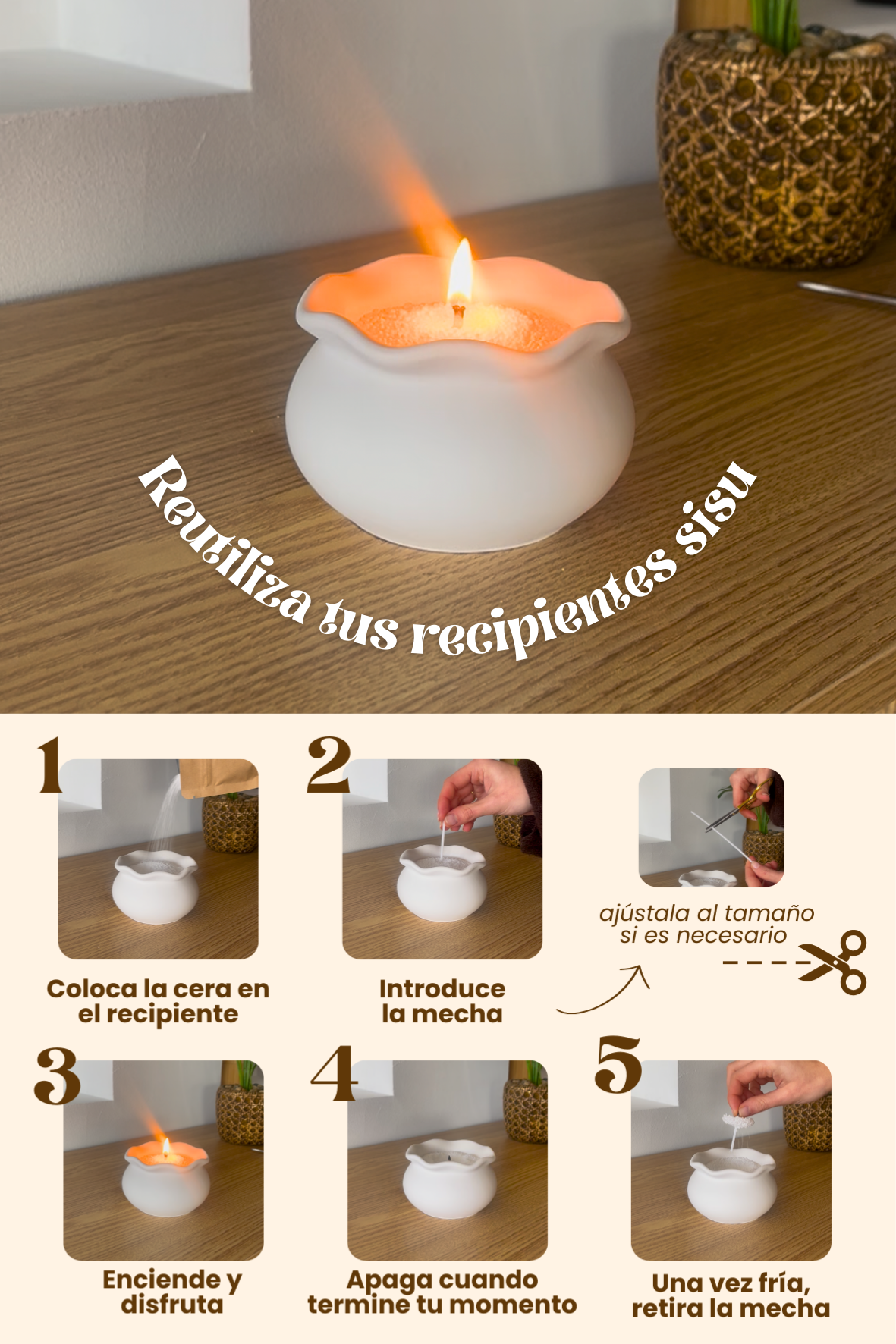 Cera de arena + 10 mechas