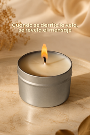 Vela con mensaje y aroma personalizado