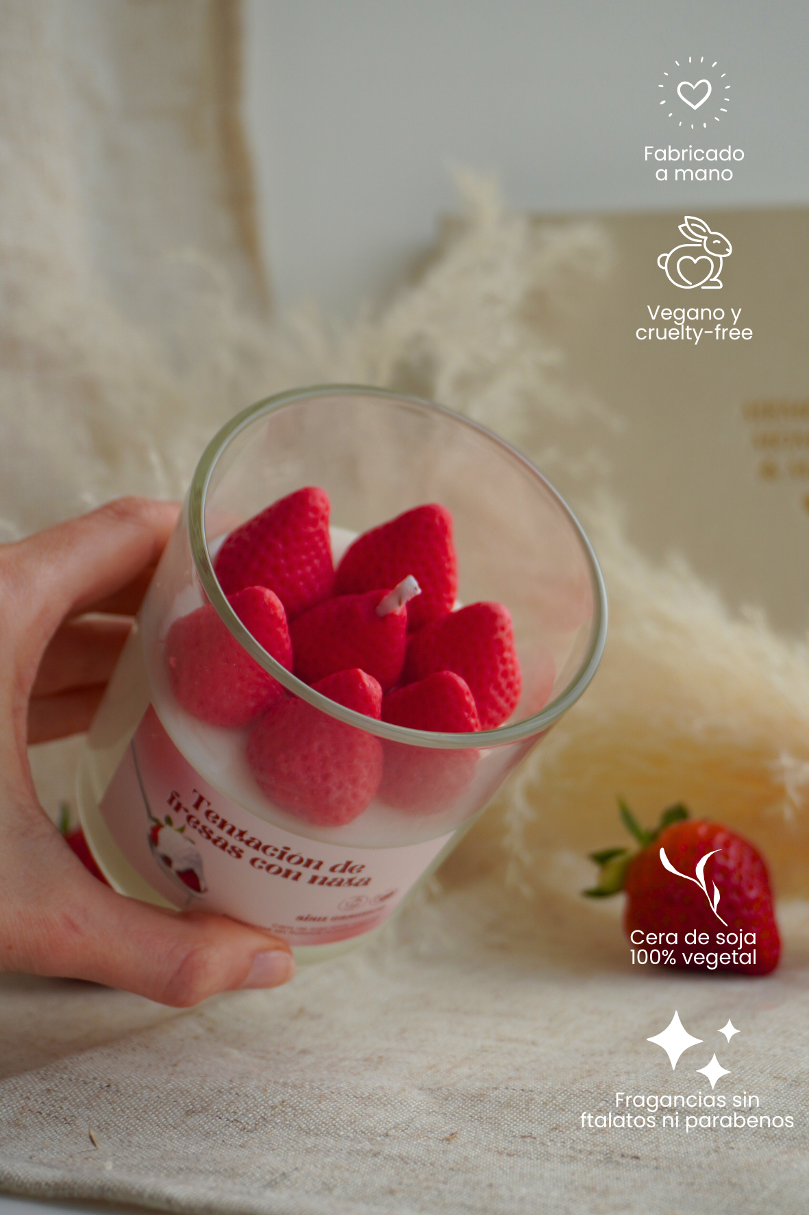 Vela de Fresas con Nata