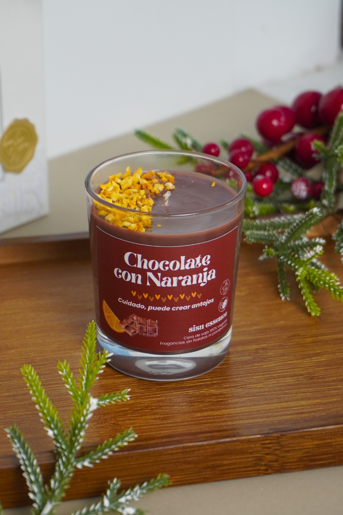 Vela de Chocolate con Naranja