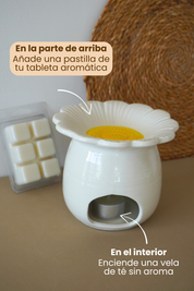 Quemador de cera Flor