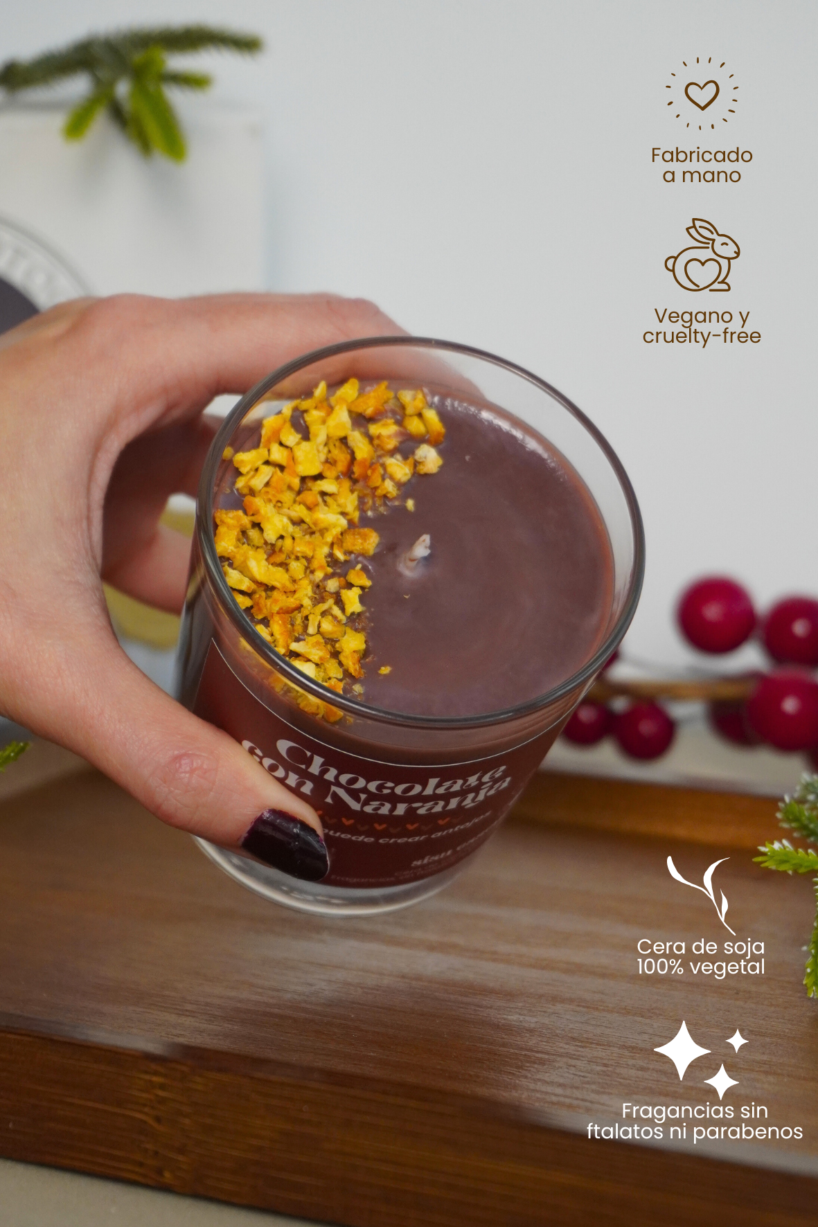 Vela de Chocolate con Naranja