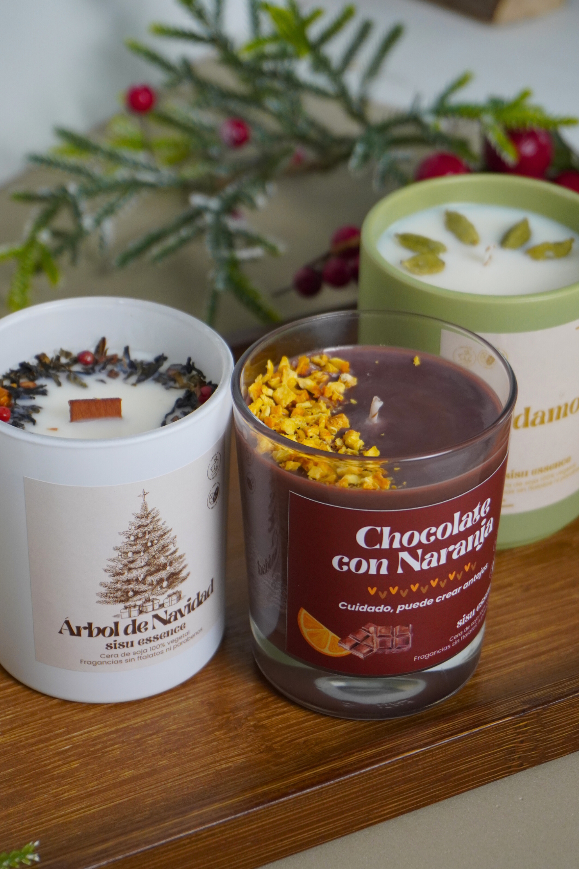 Pack 3 velas de Navidad