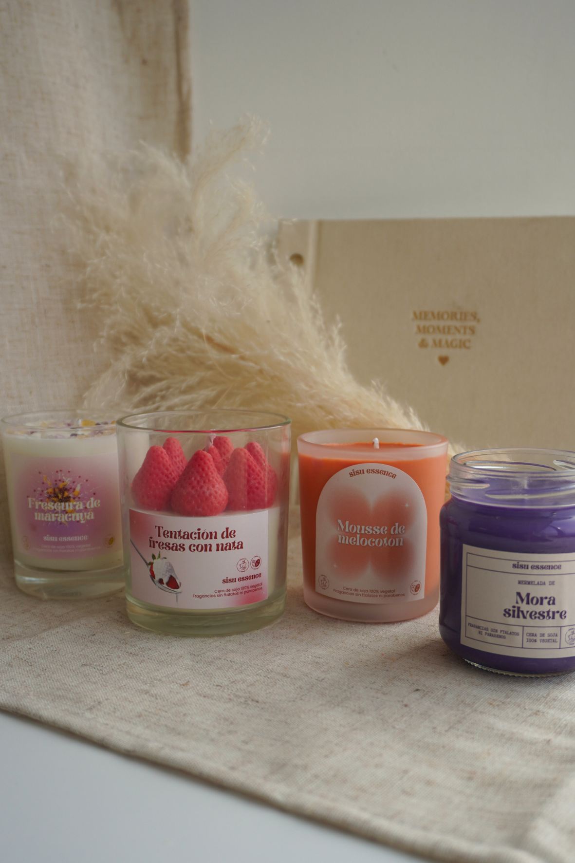 Pack de 4 velas primaverales