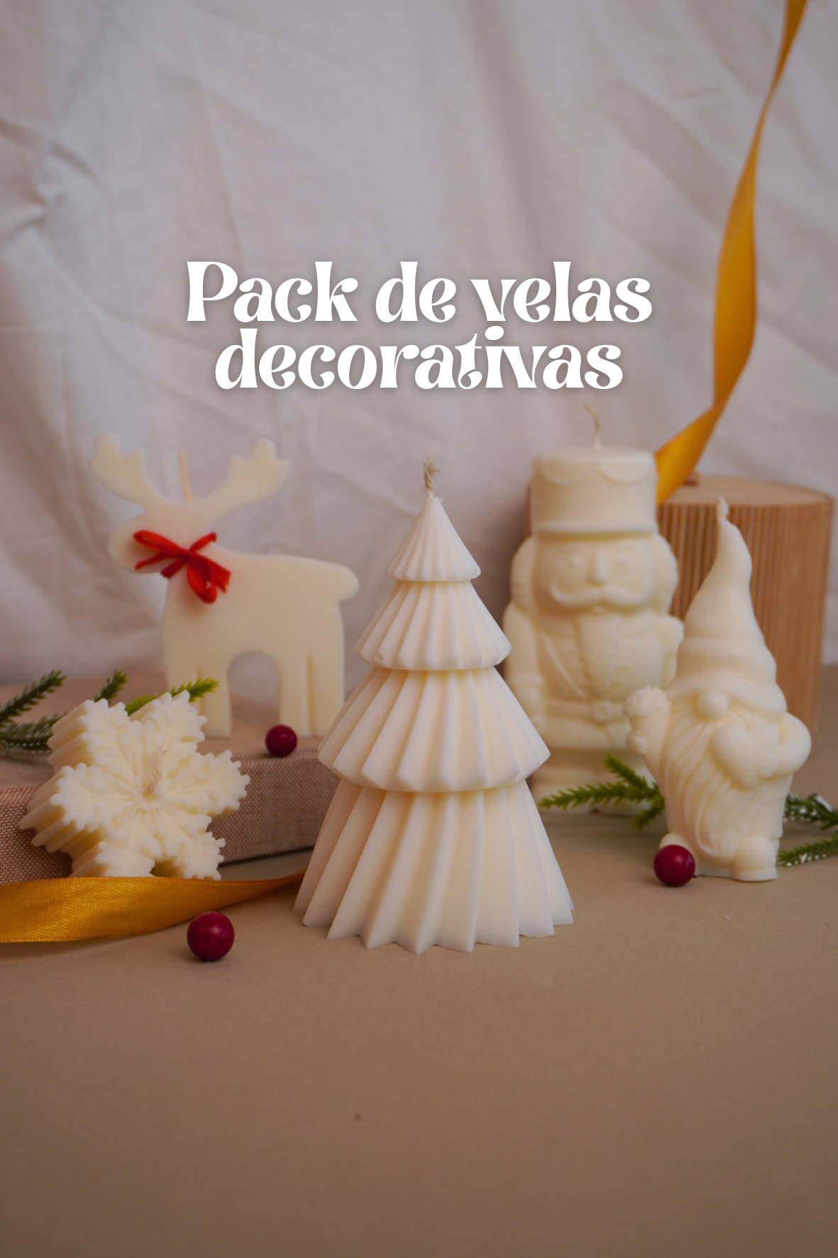 Pack Velas Decorativas Navidad