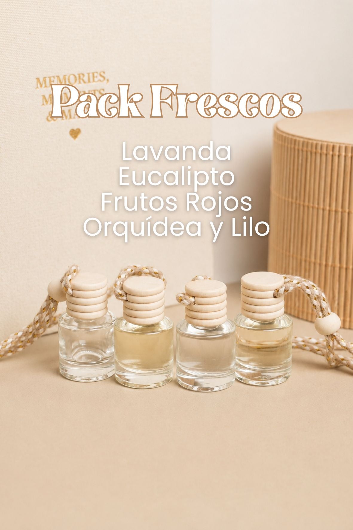 Kit 4 ambientadores de coche frescos