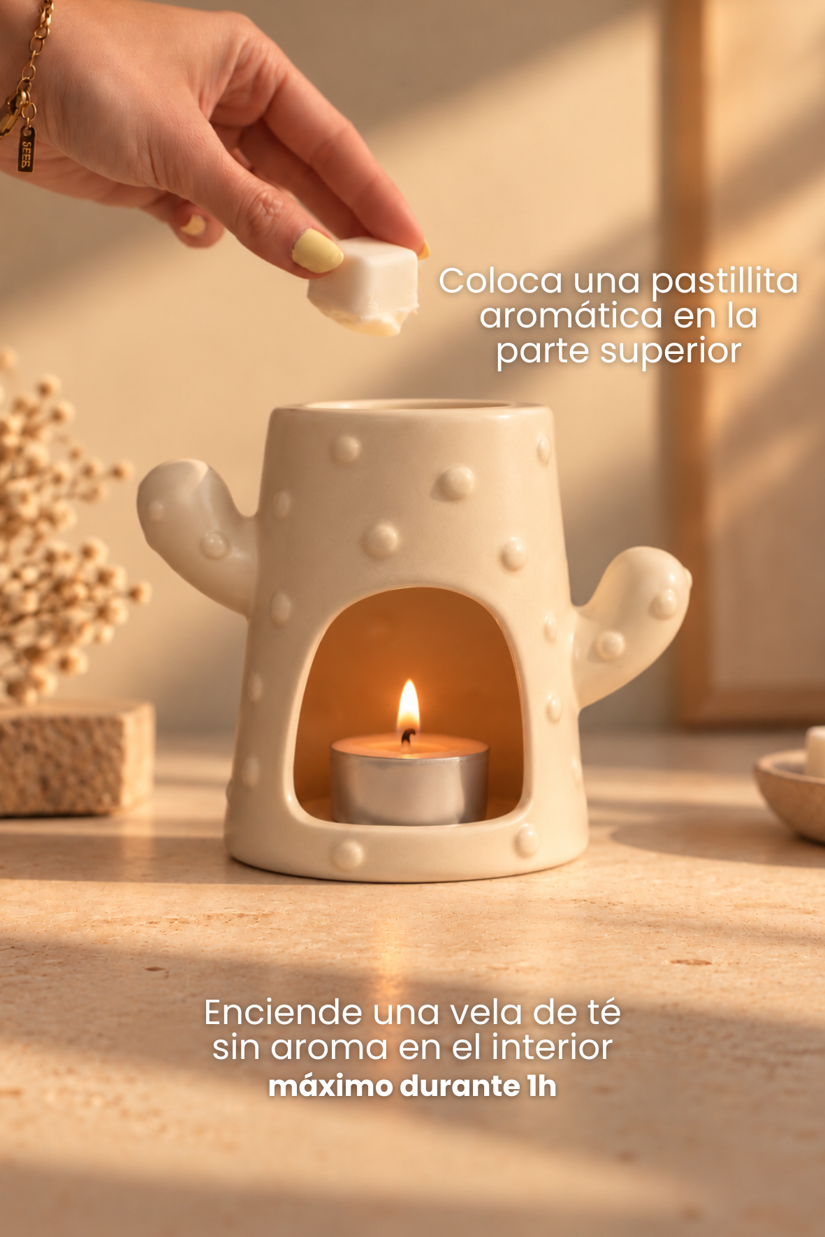 Quemador de cera Cactus