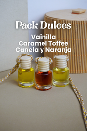 Kit 3 ambientadores de coche dulces