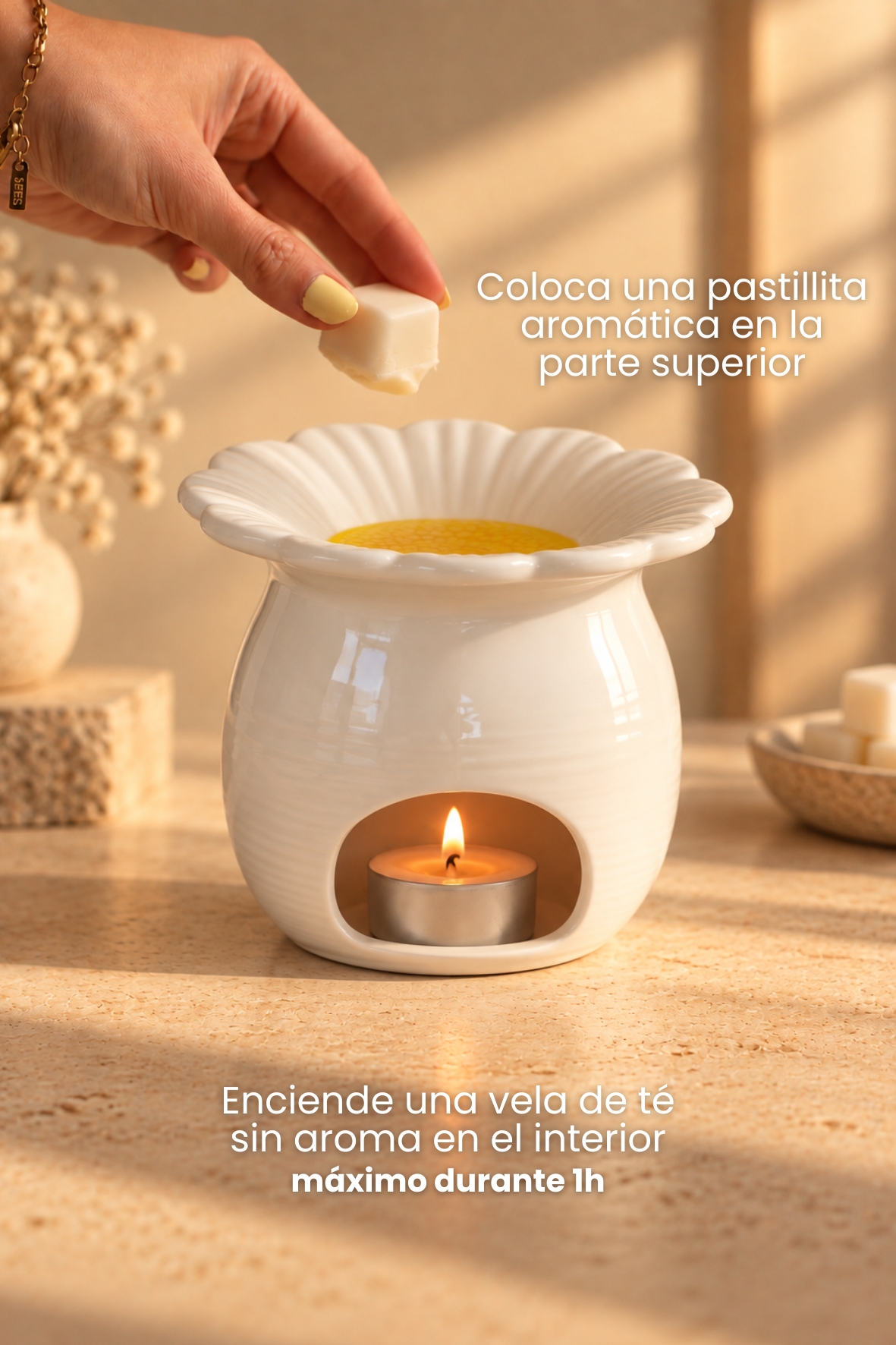 Quemador de cera Flor