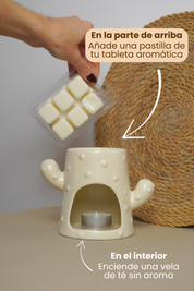 Quemador de cera Cactus