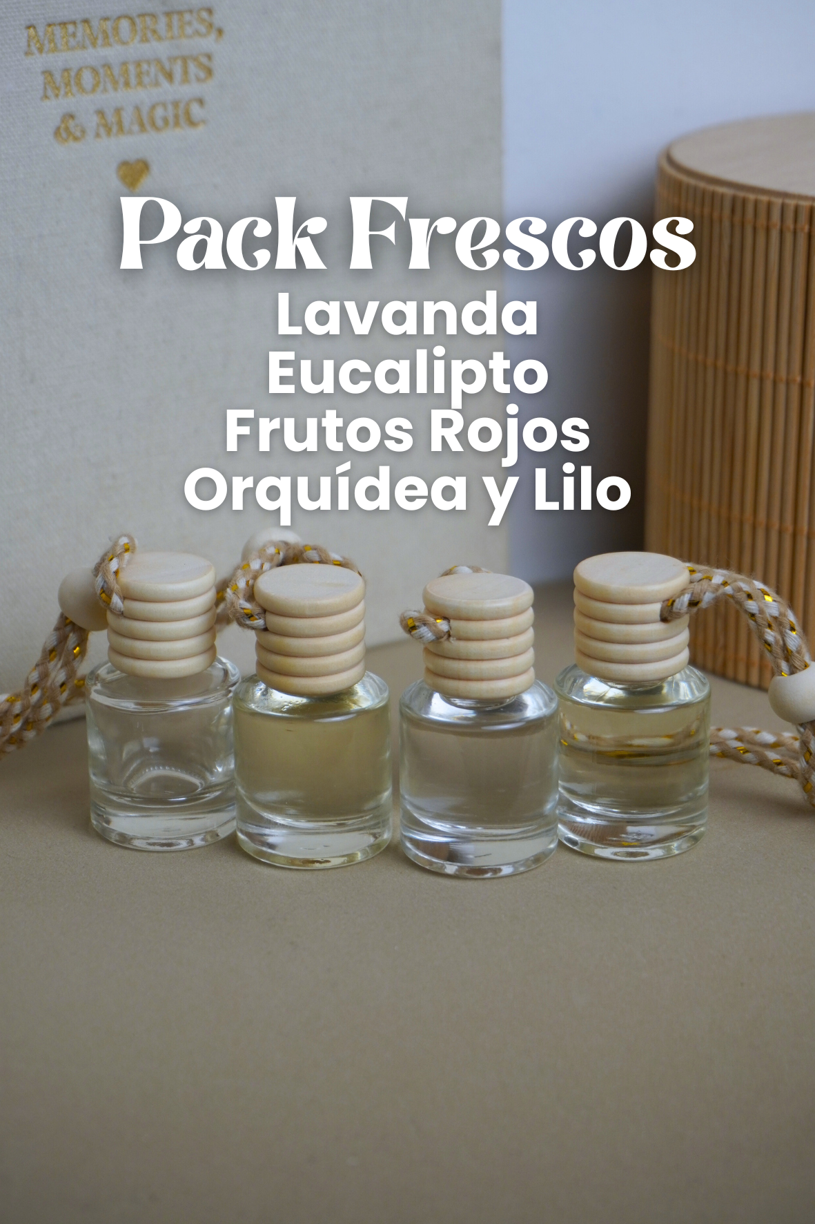 Kit 4 ambientadores de coche frescos