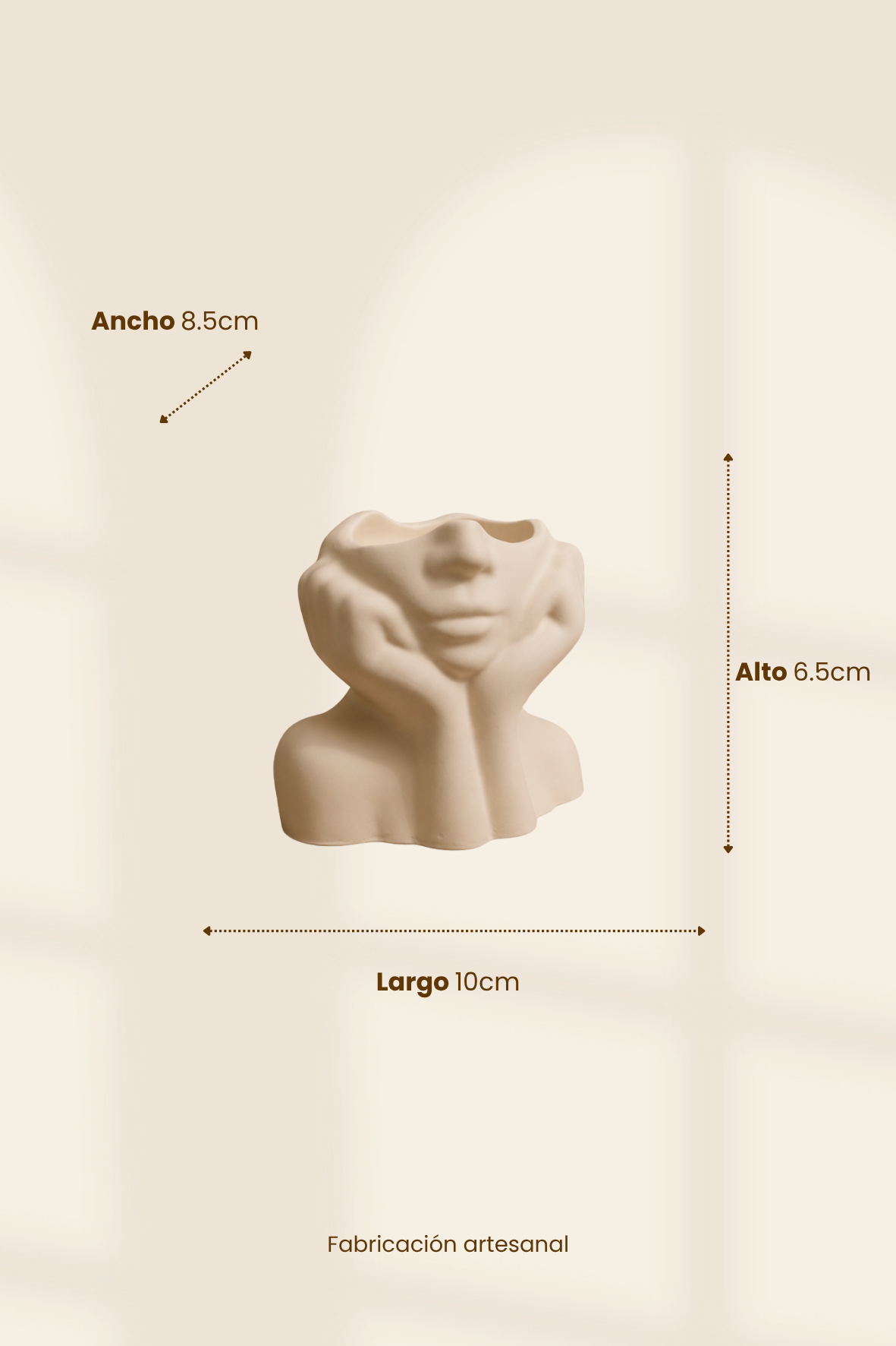 Jarrón rostro mujer