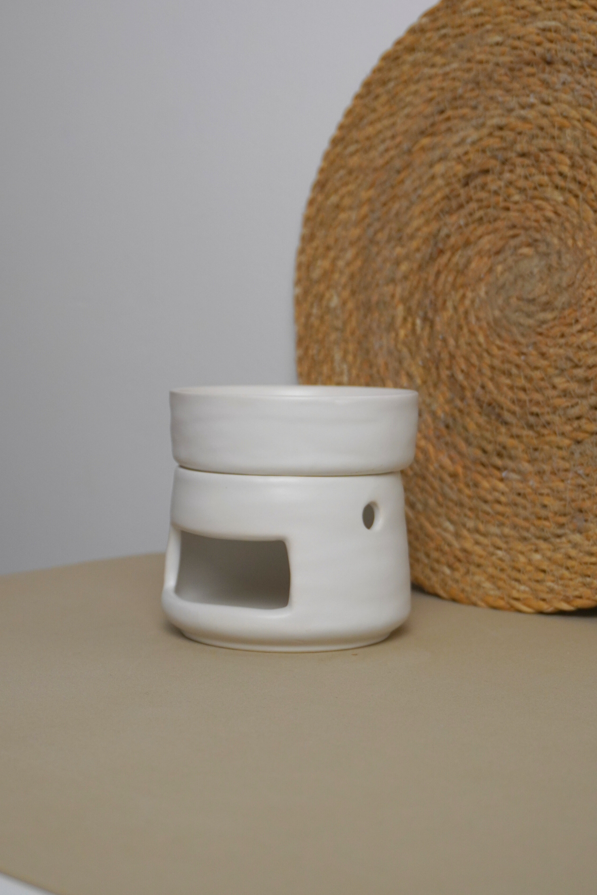 Quemador de cera Minimalista Blanco