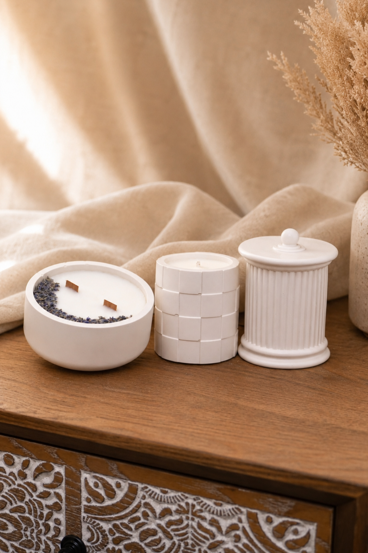Kit dos/tres velas aromáticas florales