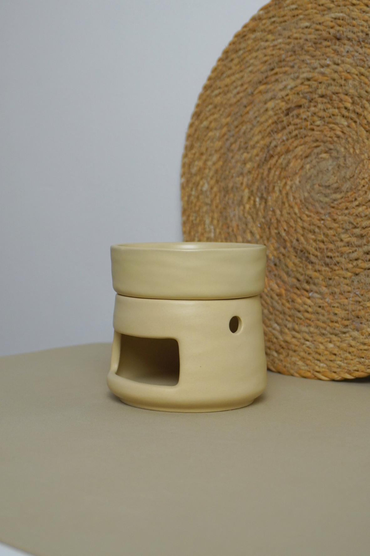 Quemador de cera Minimalista Beige