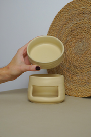 Quemador de cera Minimalista Beige