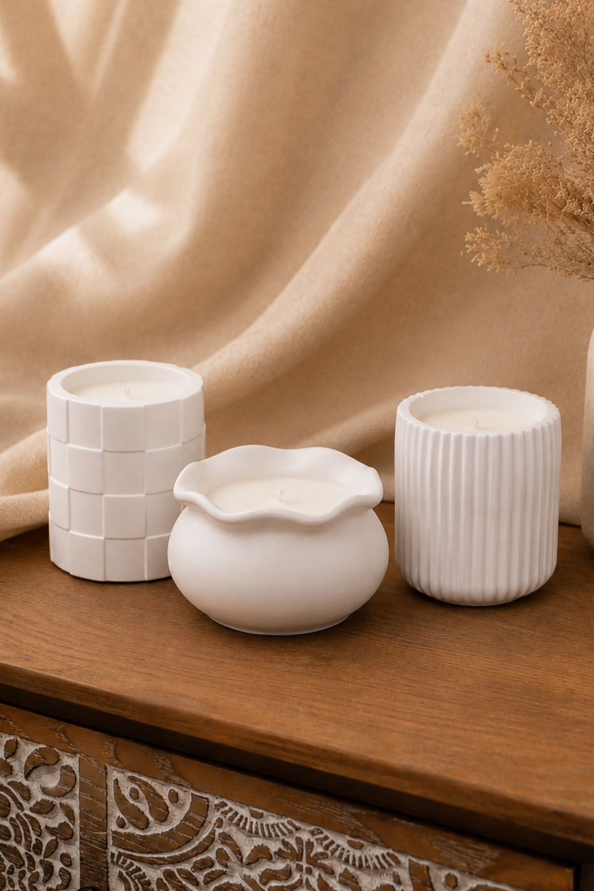 Kit tres velas con aroma variado