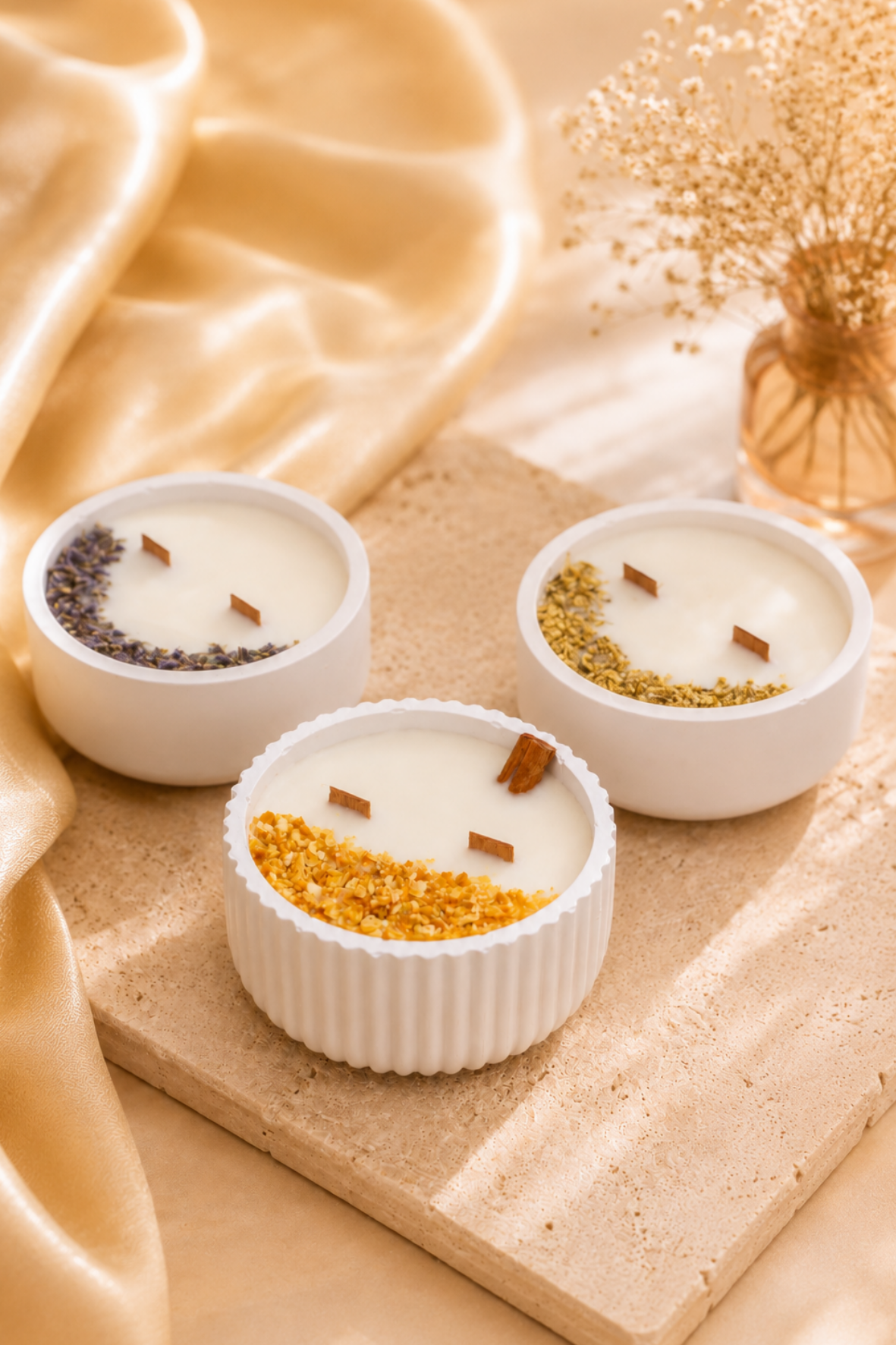 Pack tres velas aromáticas clásicas