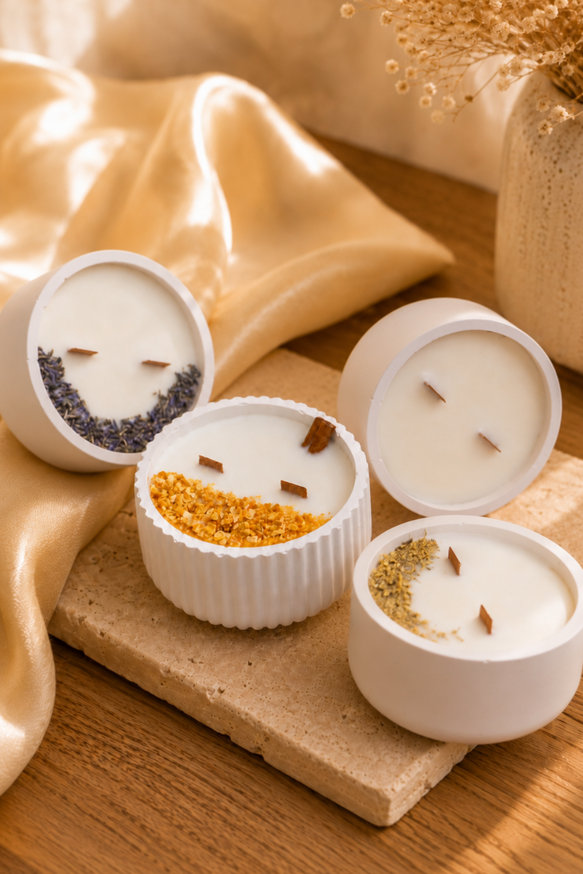 Pack cuatro velas aromáticas clásicas
